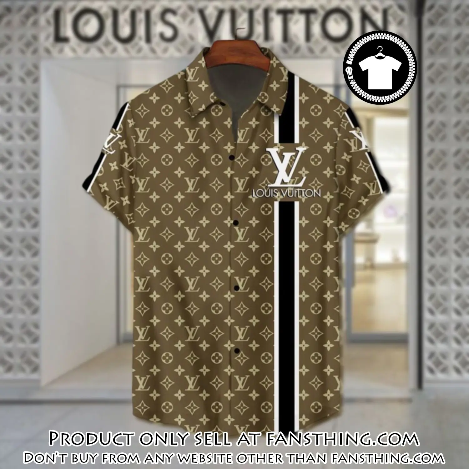 Lv louis vuitton luxury hawaiian shirt & short set lhs1196 fst5154664